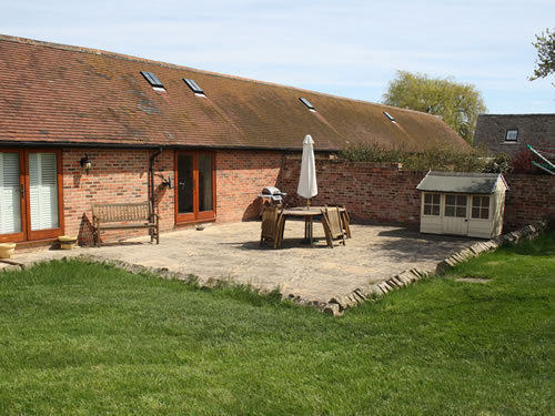 garden design for a converted barn